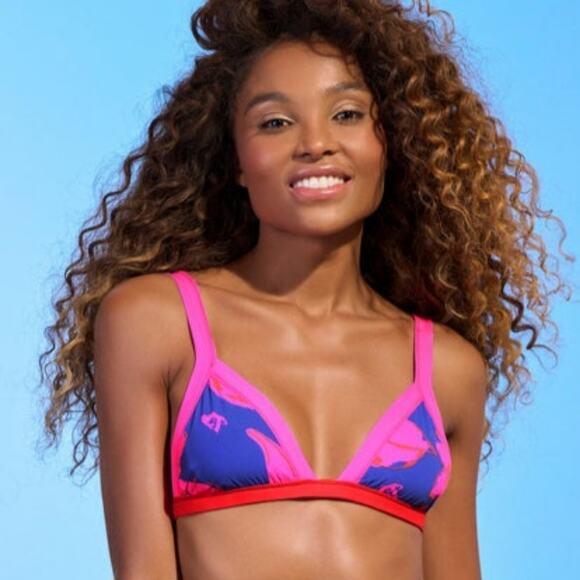 Maaji Hyacinth Reversible Bikini Top in Cobalt Blue - Picture 1 of 11